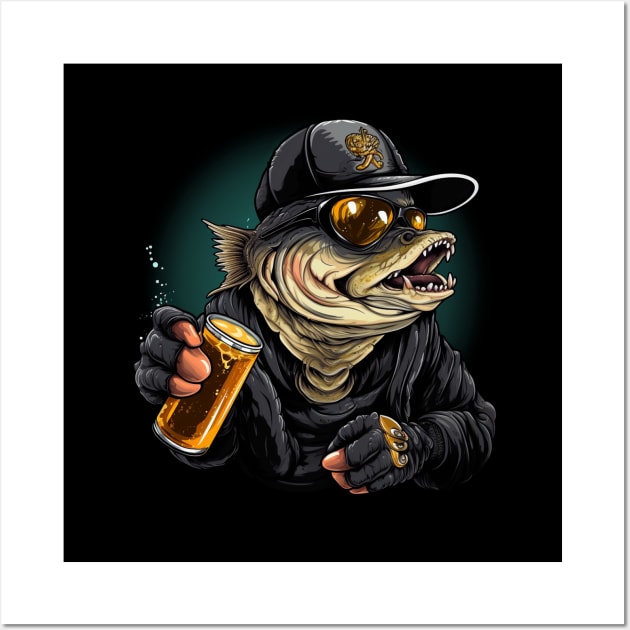 I love beer and fishing Wall Art by Rocket Girls 